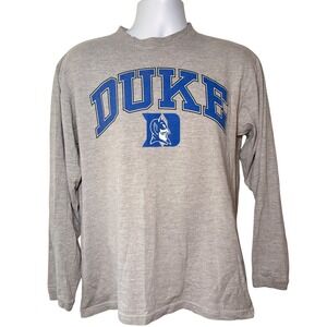 Duke Blue Devils Basketball Long Sleeve Shirt Mens M Gray NCAA College Tee